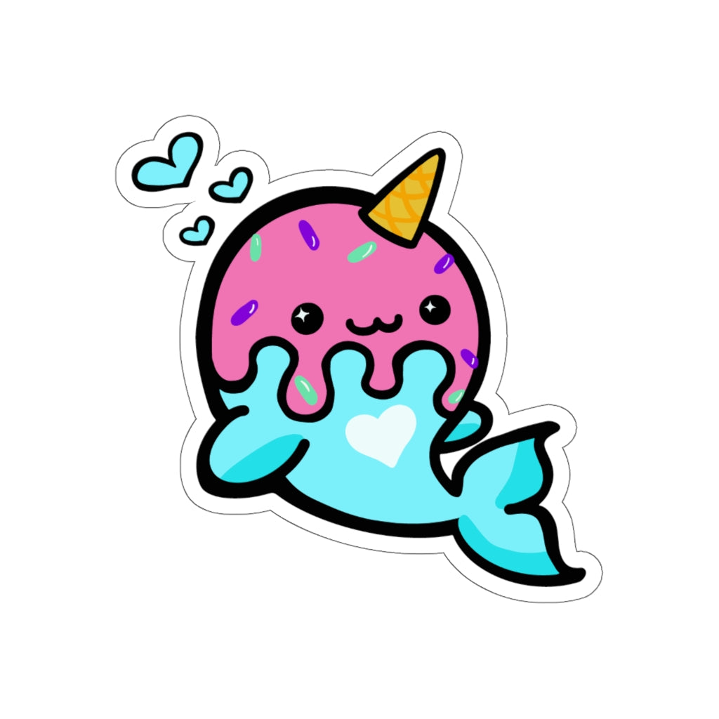 Ice Cream Narwhal - Die-Cut Stickers