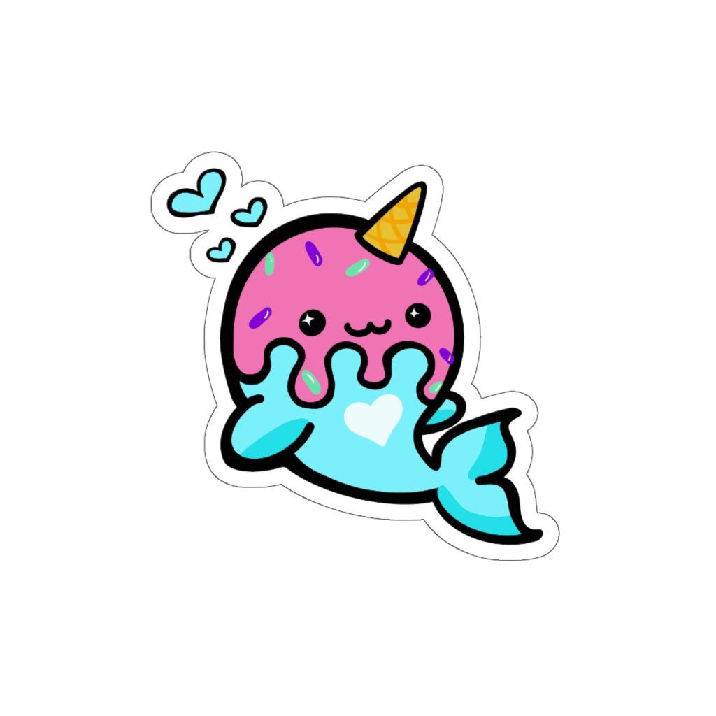 Ice Cream Narwhal - Die-Cut Stickers