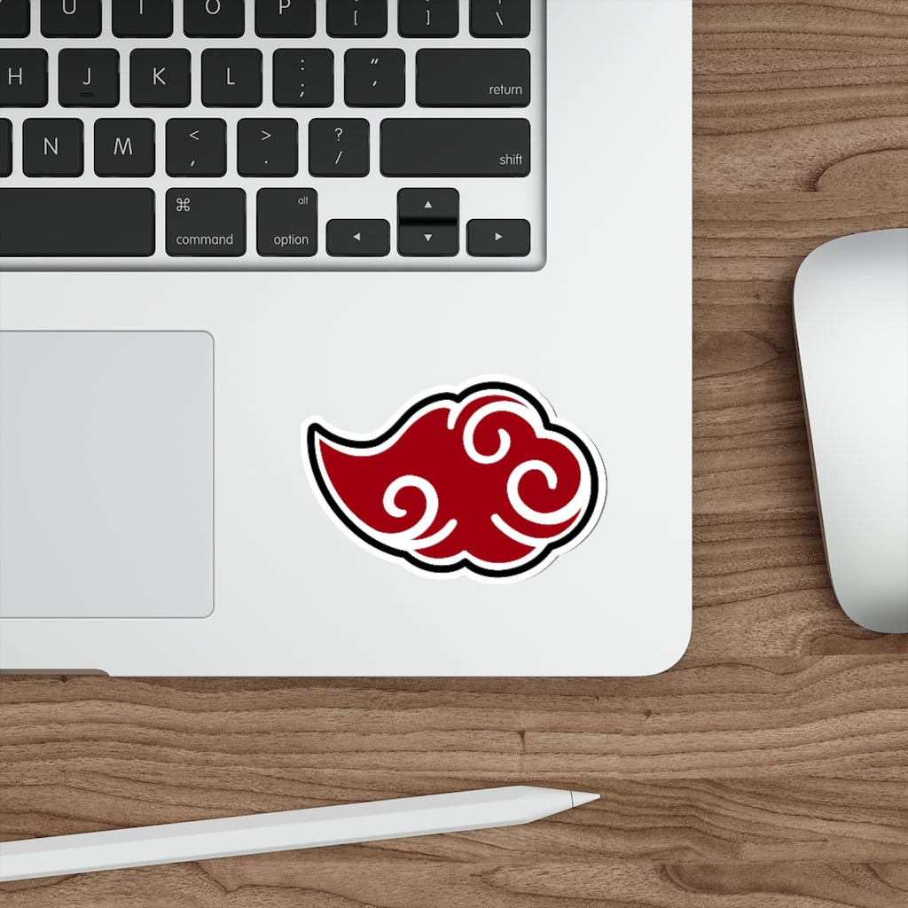 Red Swirling Cloud - Die-Cut Stickers