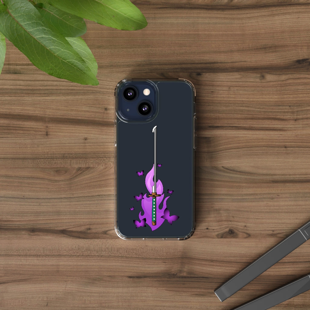 Butterfly Sword - Clear Phone Case