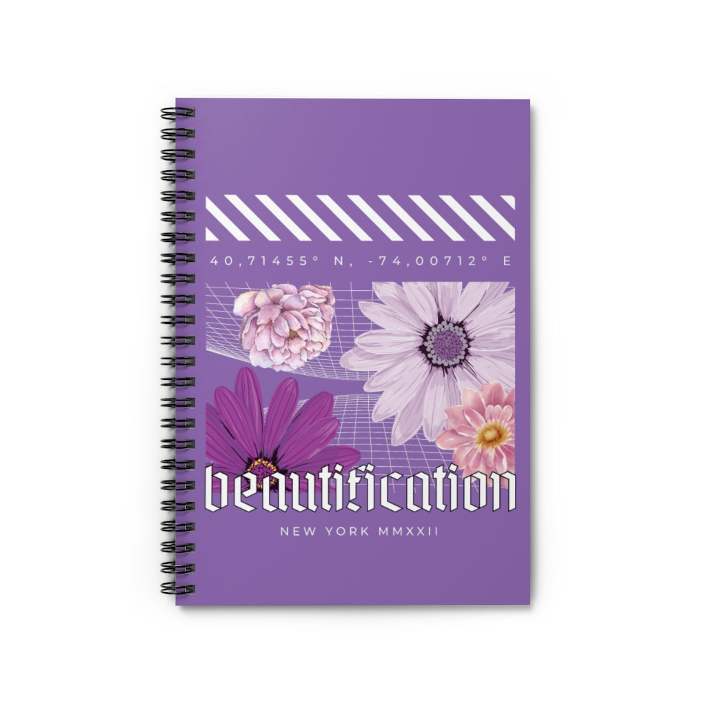 Beautification of Flowers Journal - Spiral Notebook