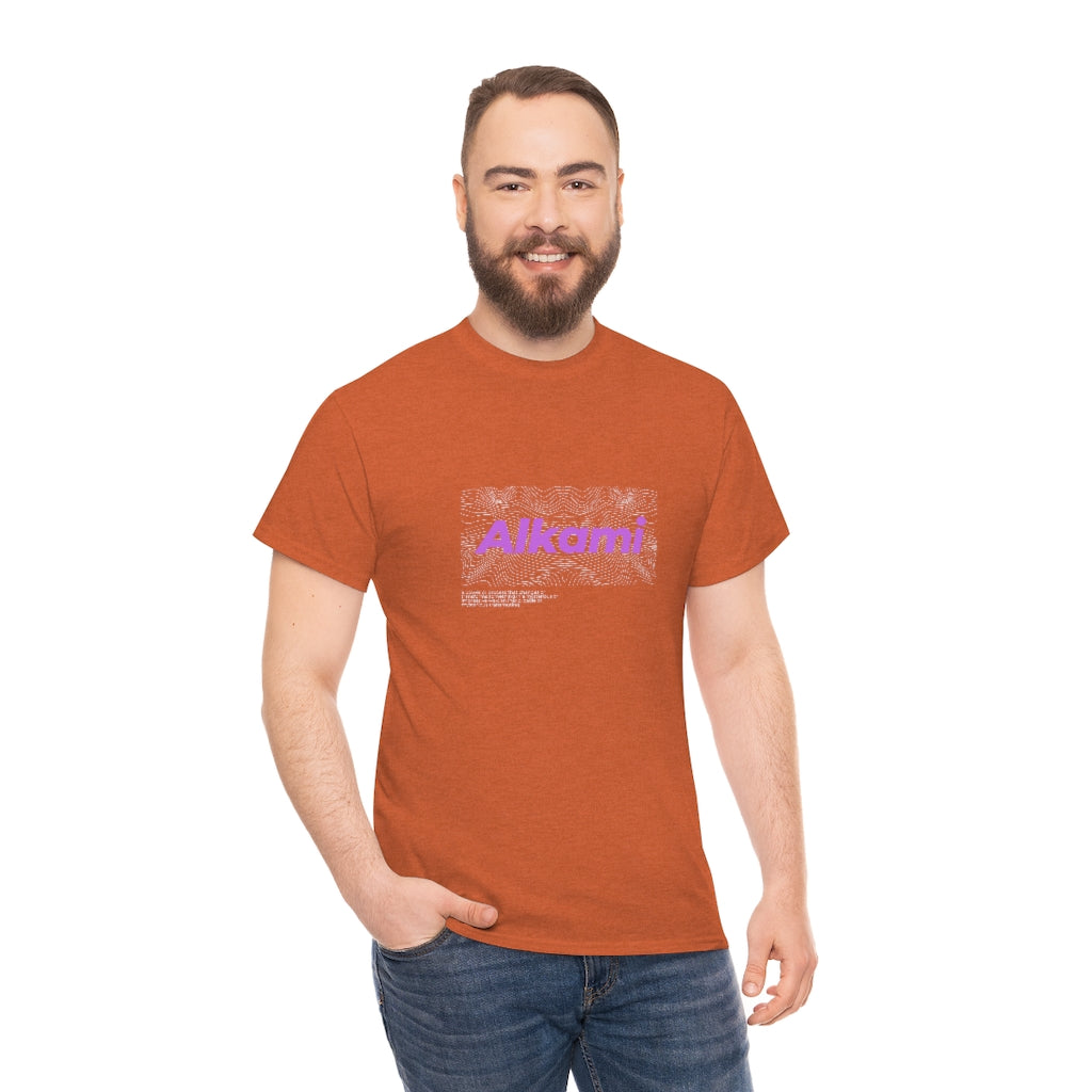 Neon Topography Logo - Purple - Unisex Heavy Cotton Tee