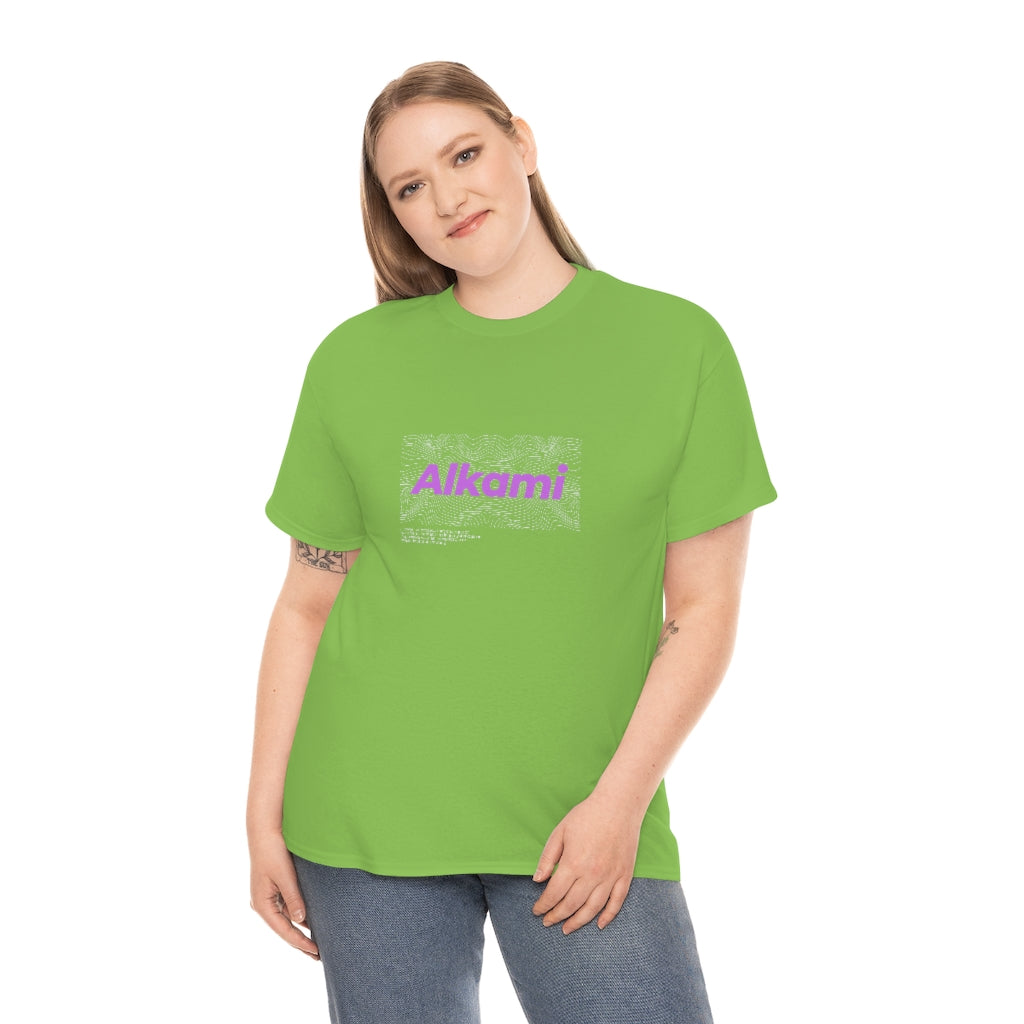 Neon Topography Logo - Purple - Unisex Heavy Cotton Tee