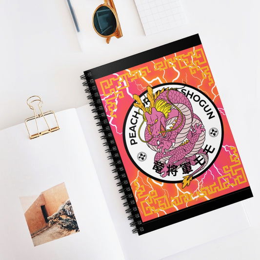 Peach Dragon Shogun - Spiral Notebook