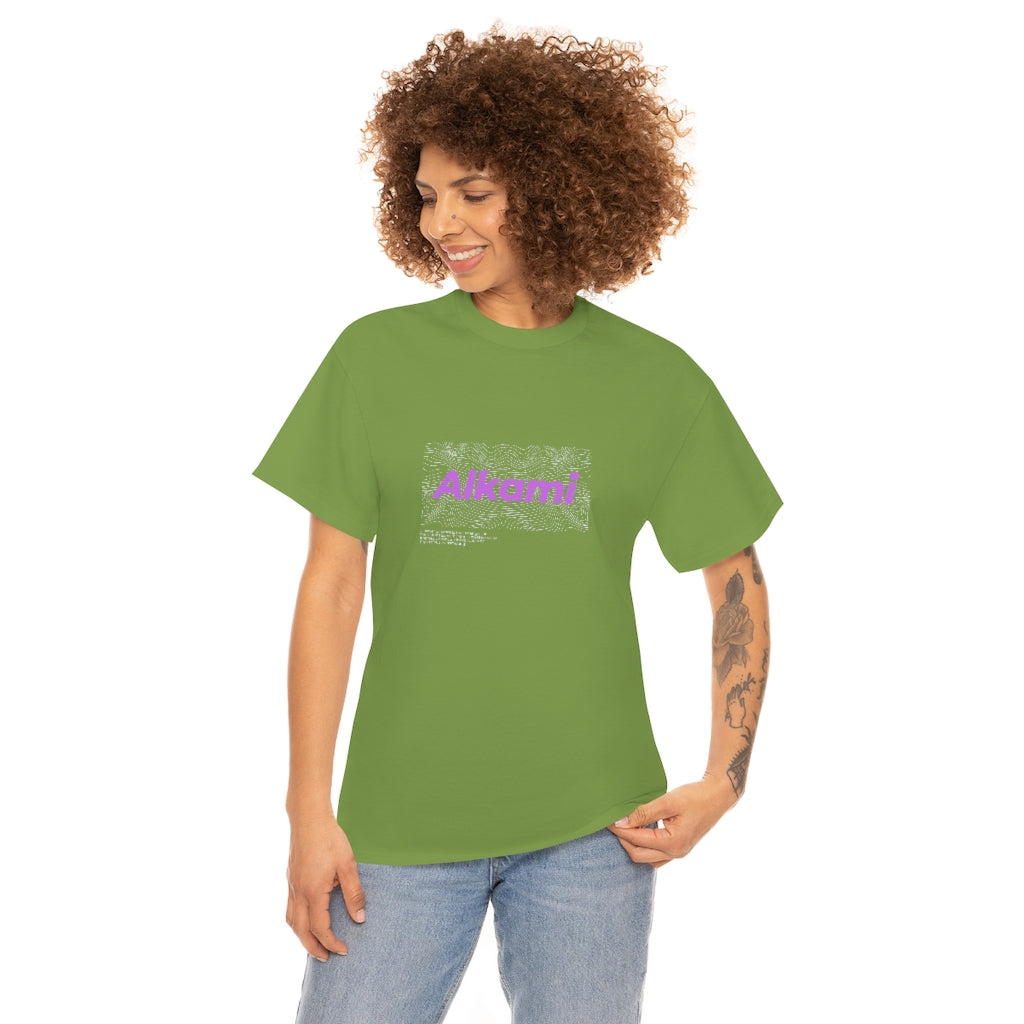 Neon Topography Logo - Purple - Unisex Heavy Cotton Tee