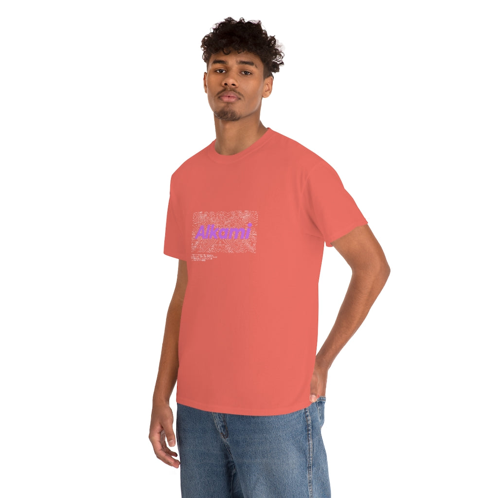 Neon Topography Logo - Purple - Unisex Heavy Cotton Tee