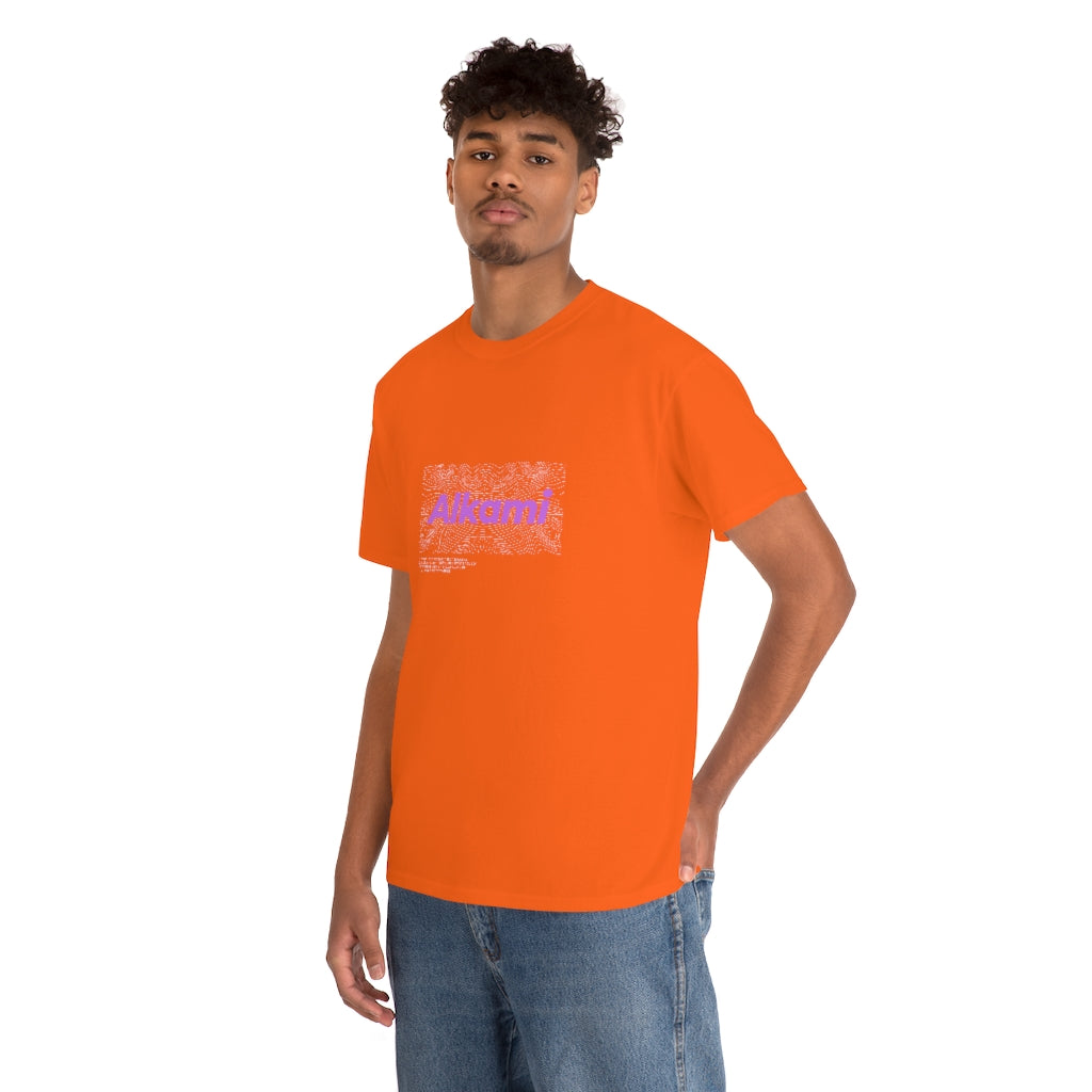 Neon Topography Logo - Purple - Unisex Heavy Cotton Tee