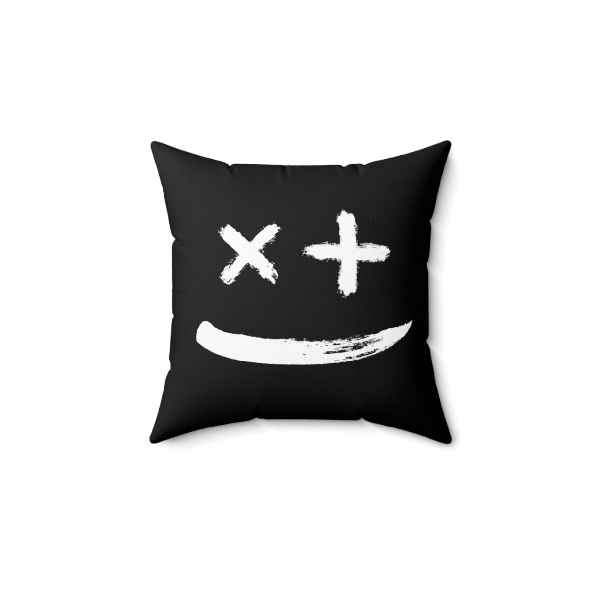 Brushstroke Smiley Face - Square Pillow