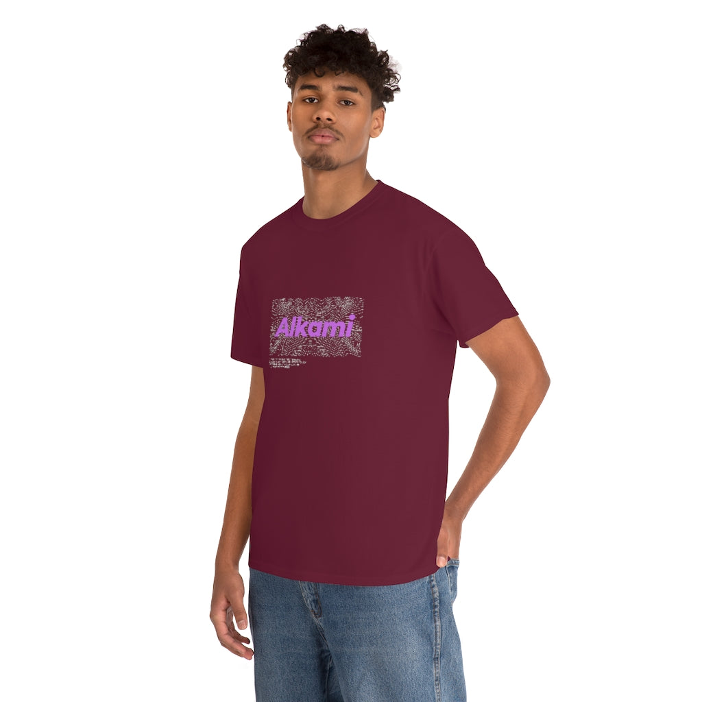 Neon Topography Logo - Purple - Unisex Heavy Cotton Tee