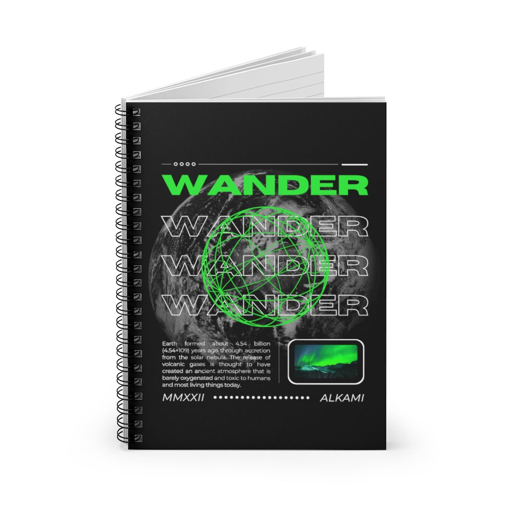 Wander the Globe Journal - Spiral Notebook