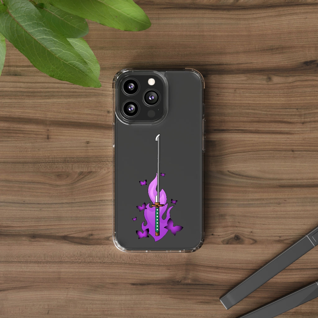 Butterfly Sword - Clear Phone Case