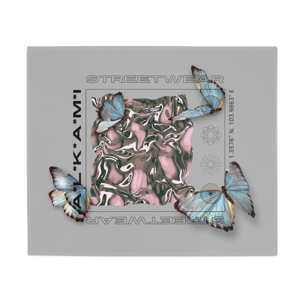 Butterfly Graphic - Plush Fleece Blanket