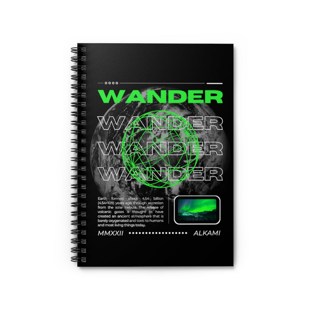 Wander the Globe Journal - Spiral Notebook