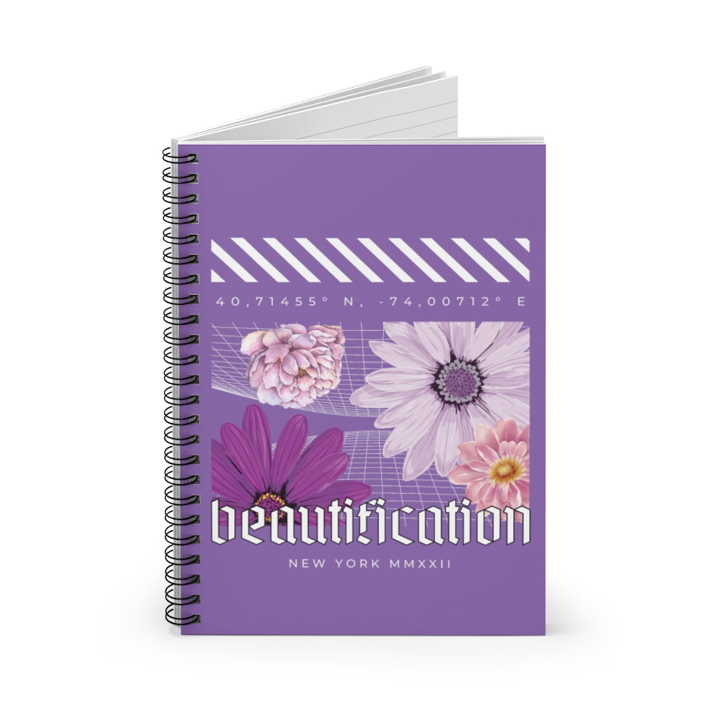 Beautification of Flowers Journal - Spiral Notebook