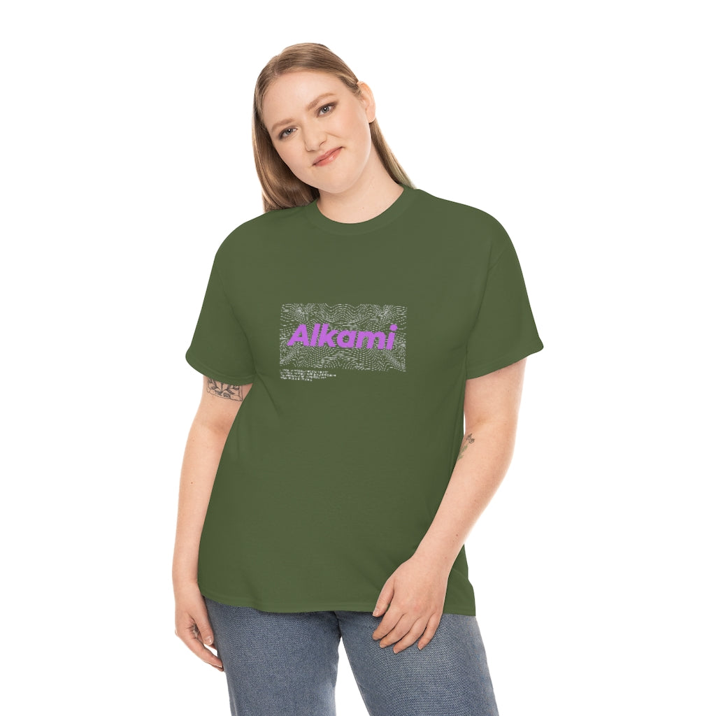 Neon Topography Logo - Purple - Unisex Heavy Cotton Tee