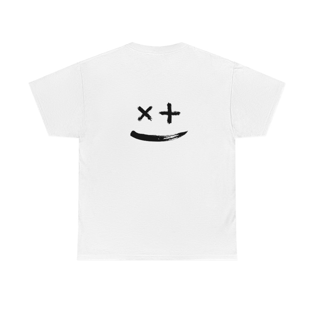 Brushstroke Smiley Face Graphic - Unisex Heavy Cotton Tee