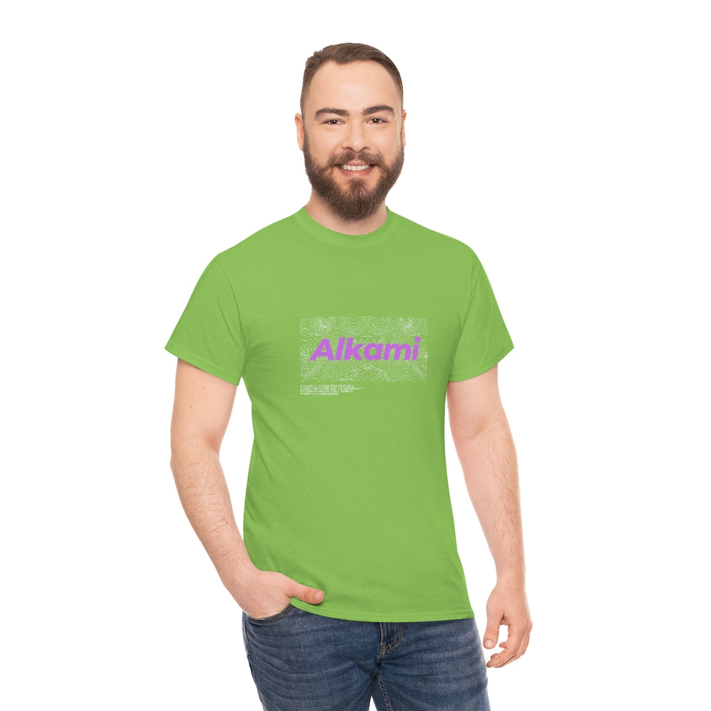 Neon Topography Logo - Purple - Unisex Heavy Cotton Tee