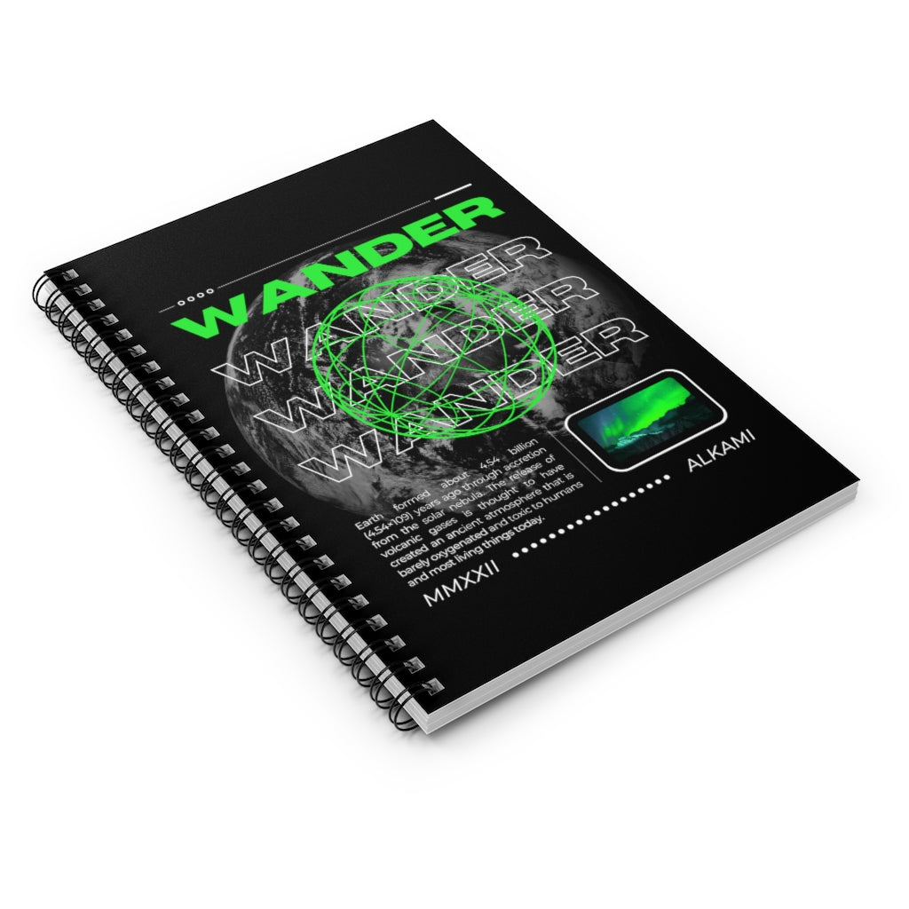 Wander the Globe Journal - Spiral Notebook