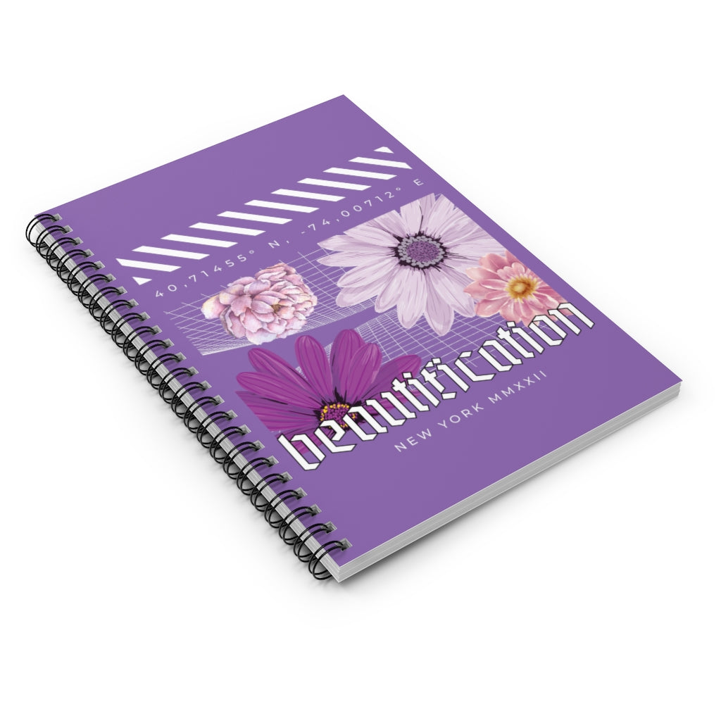 Beautification of Flowers Journal - Spiral Notebook