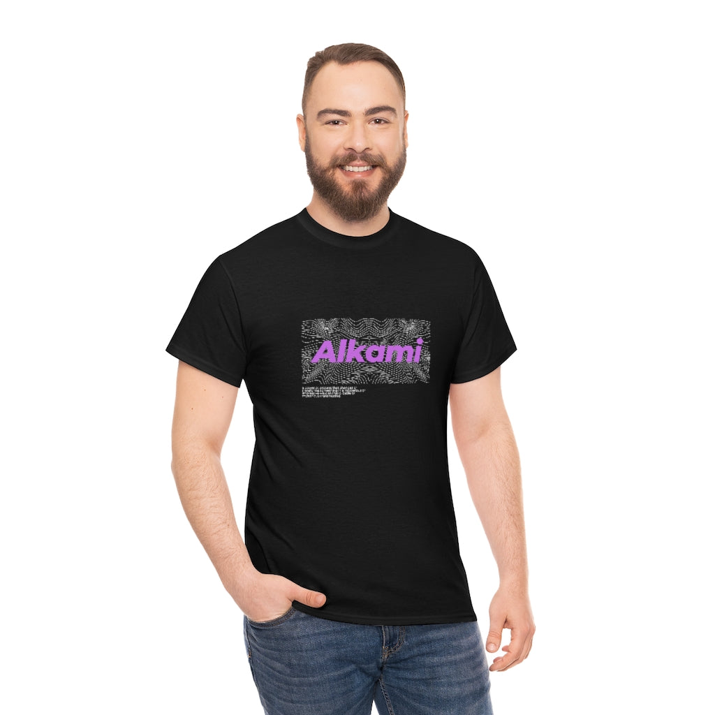 Neon Topography Logo - Purple - Unisex Heavy Cotton Tee