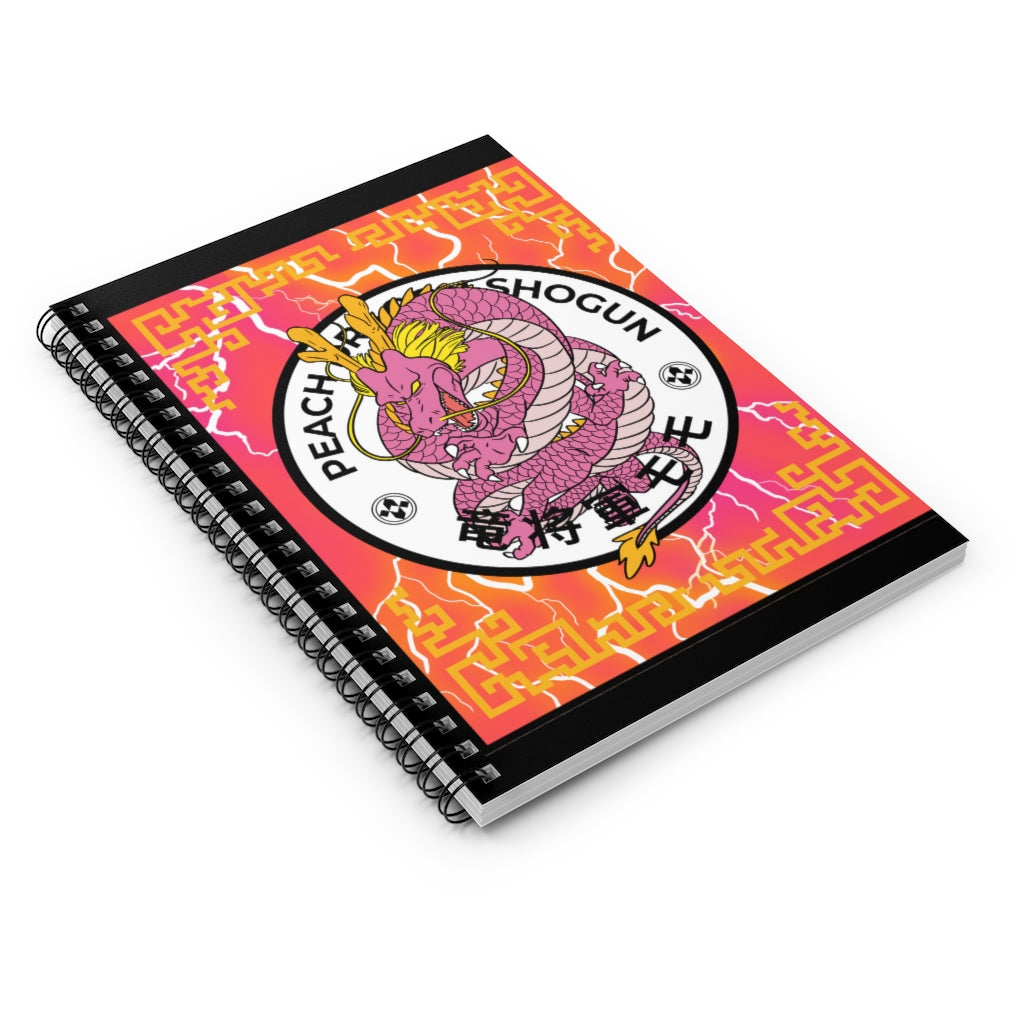 Peach Dragon Shogun - Spiral Notebook