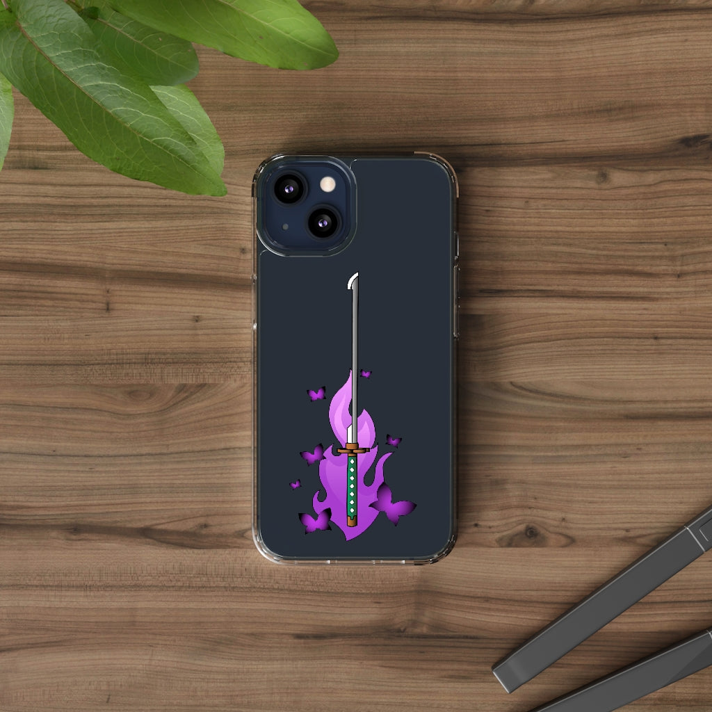 Butterfly Sword - Clear Phone Case