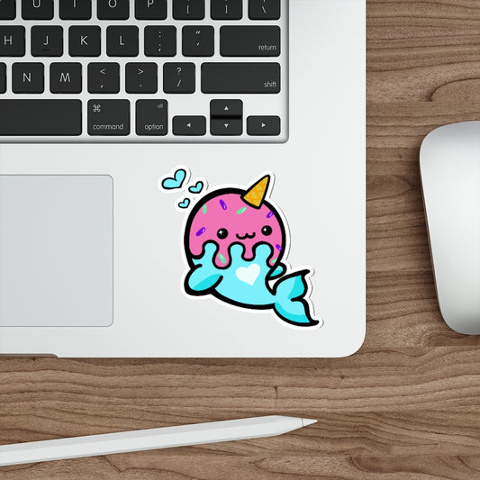 Ice Cream Narwhal - Die-Cut Stickers