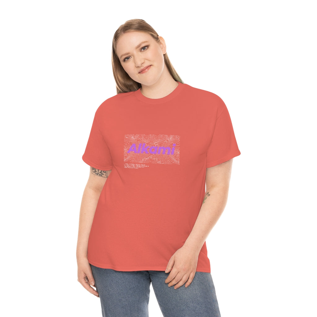 Neon Topography Logo - Purple - Unisex Heavy Cotton Tee