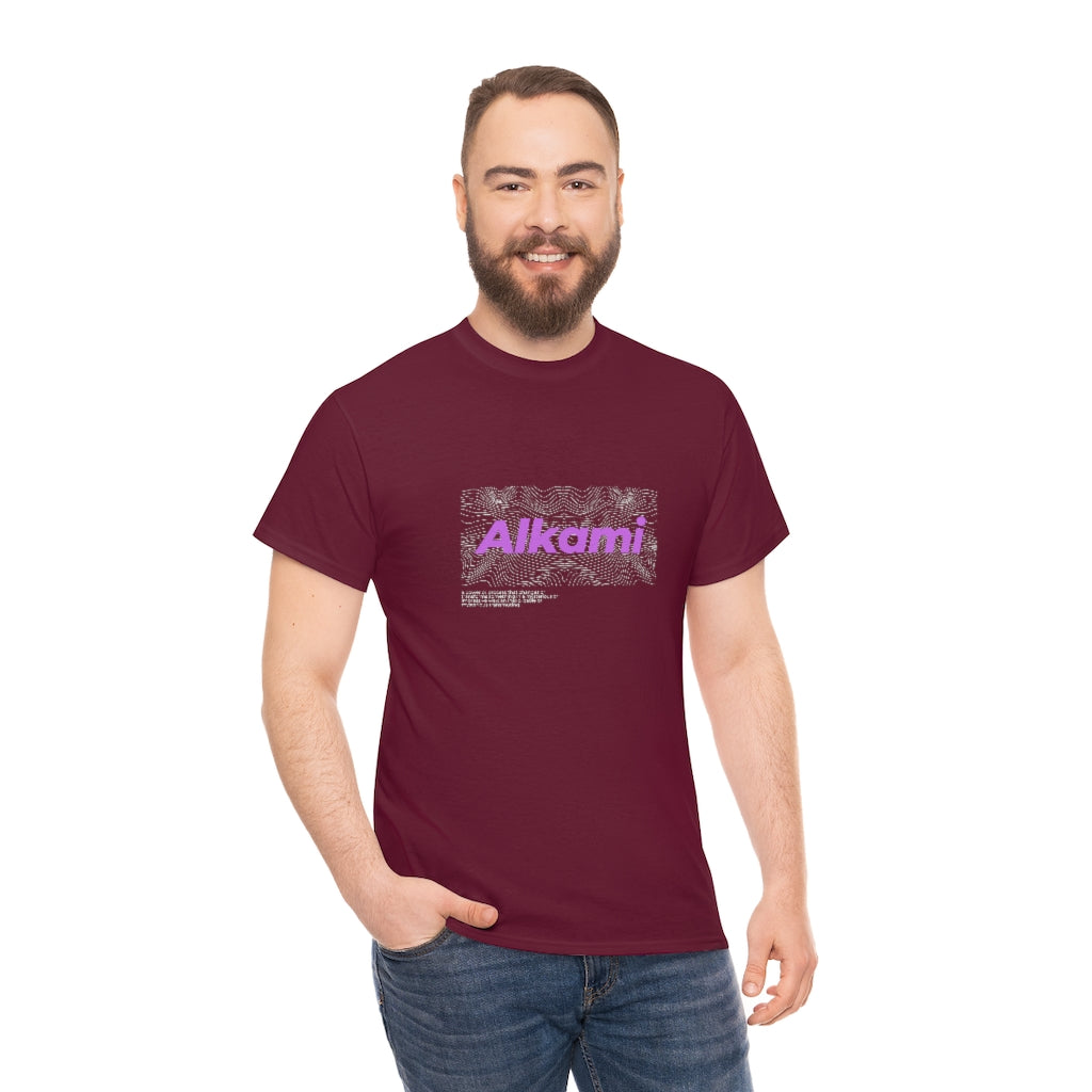 Neon Topography Logo - Purple - Unisex Heavy Cotton Tee