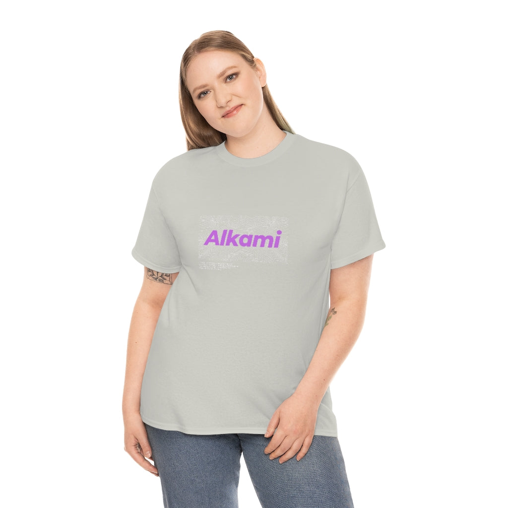 Neon Topography Logo - Purple - Unisex Heavy Cotton Tee