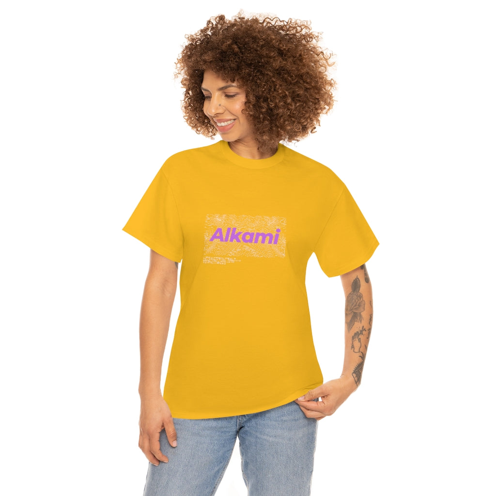 Neon Topography Logo - Purple - Unisex Heavy Cotton Tee