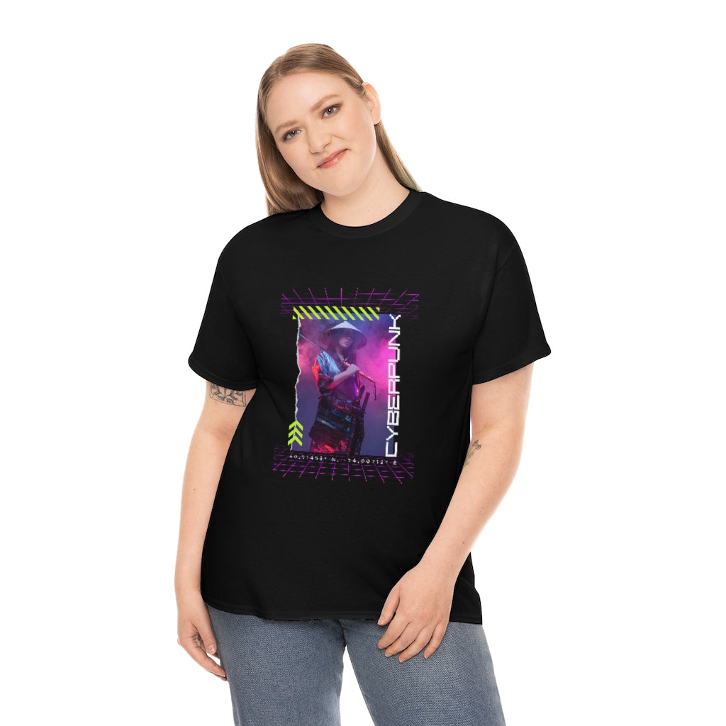 Cyberpunk Samurai Graphic - Unisex Heavy Cotton Tee