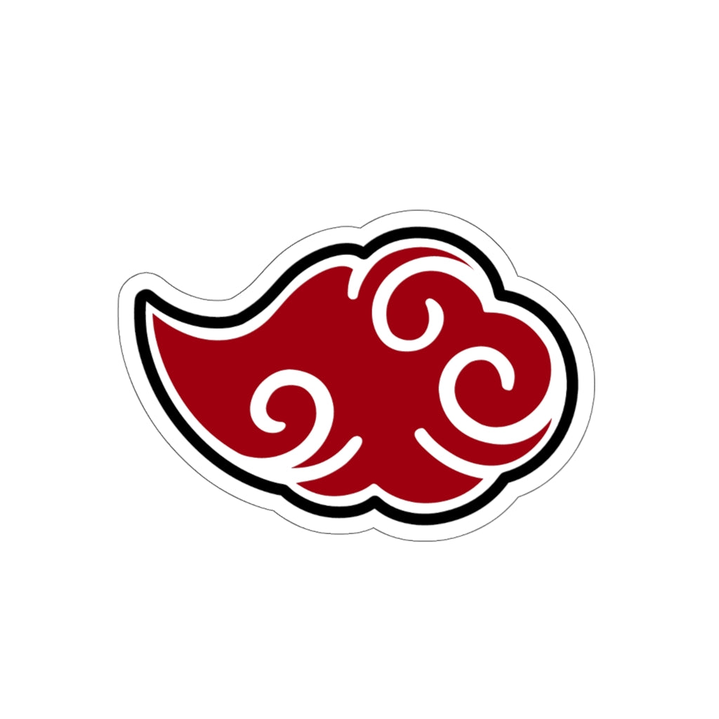 Red Swirling Cloud - Die-Cut Stickers