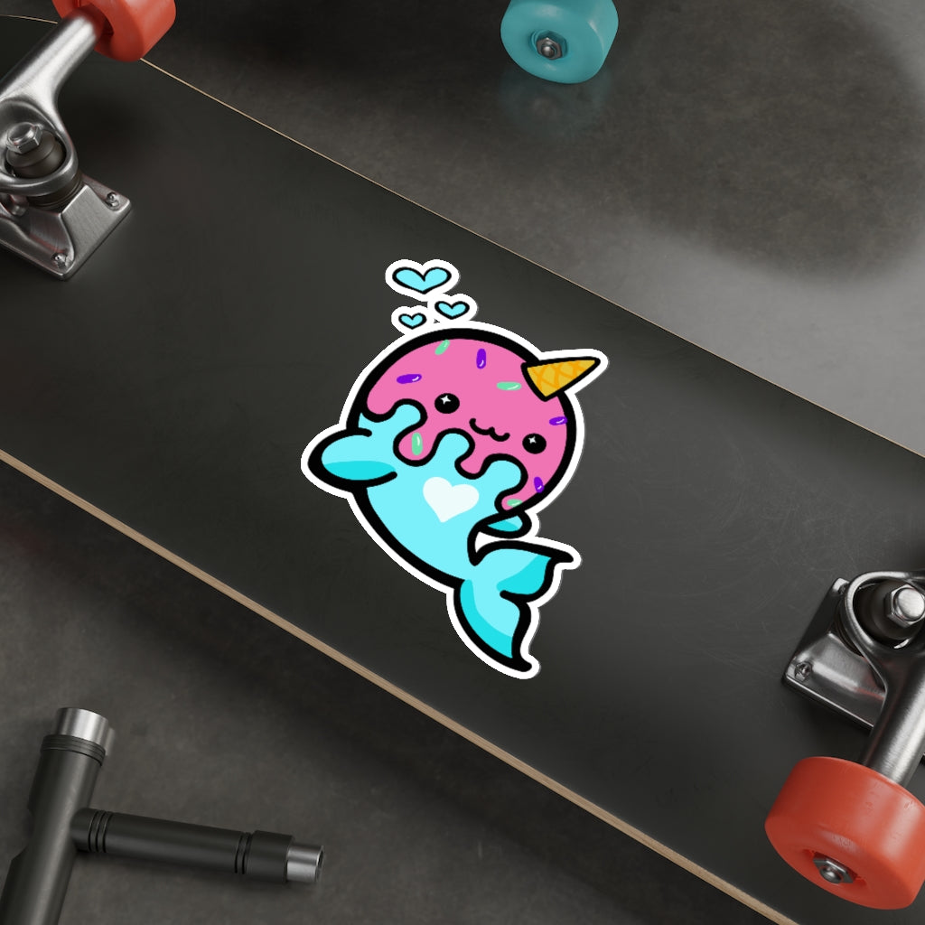 Ice Cream Narwhal - Die-Cut Stickers