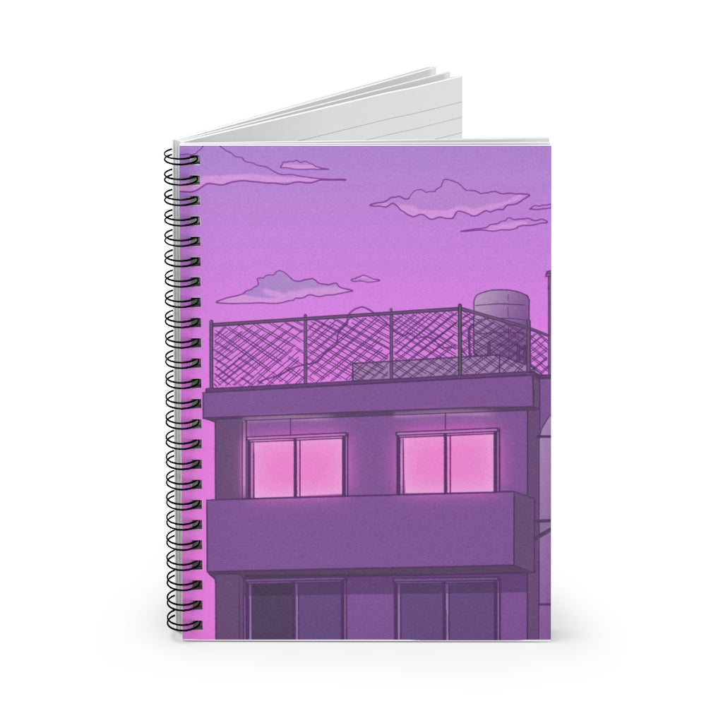 Sunset Building - Spiral Notebook