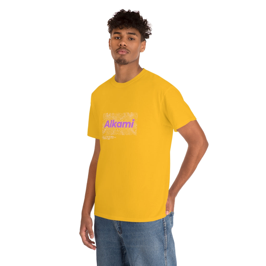 Neon Topography Logo - Purple - Unisex Heavy Cotton Tee