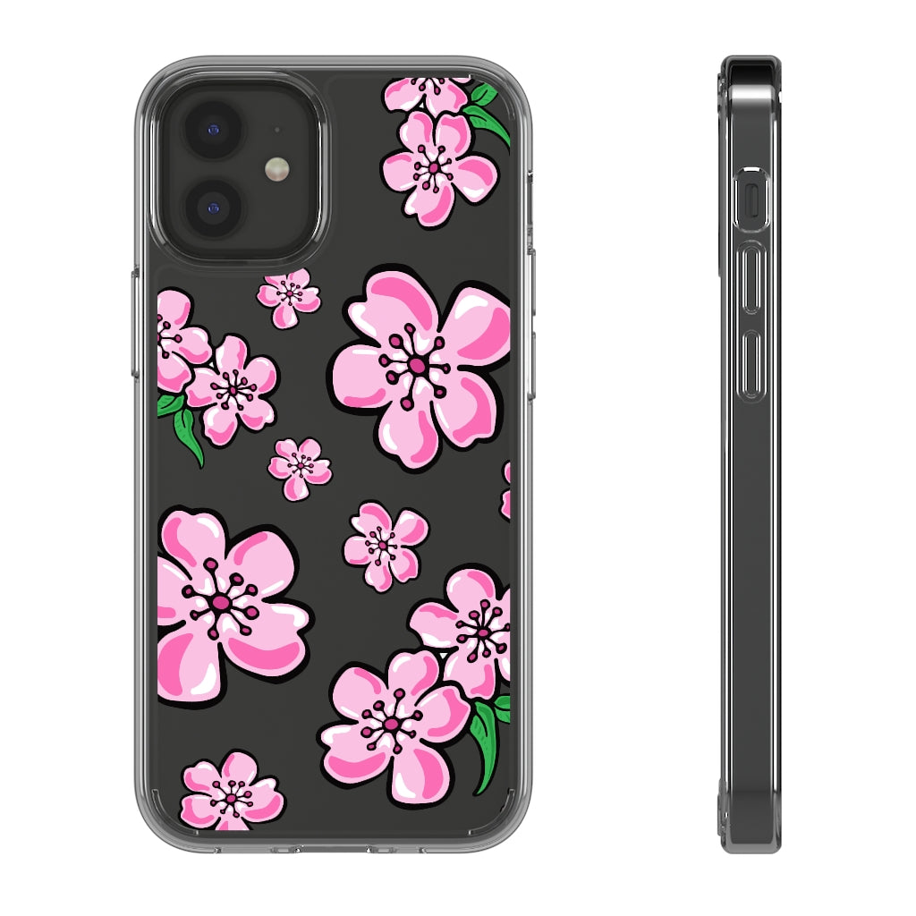 Cherry Blossom- Clear Phone Case