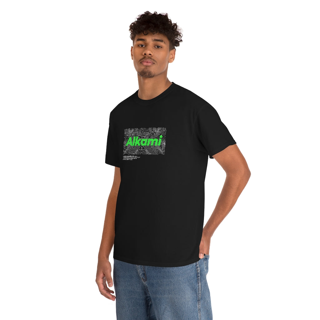 Neon Topography Logo - Green - Unisex Heavy Cotton Tee