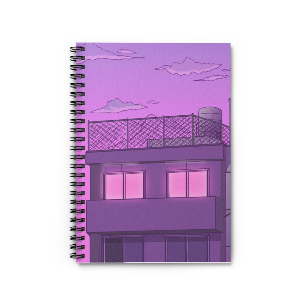 Sunset Building - Spiral Notebook