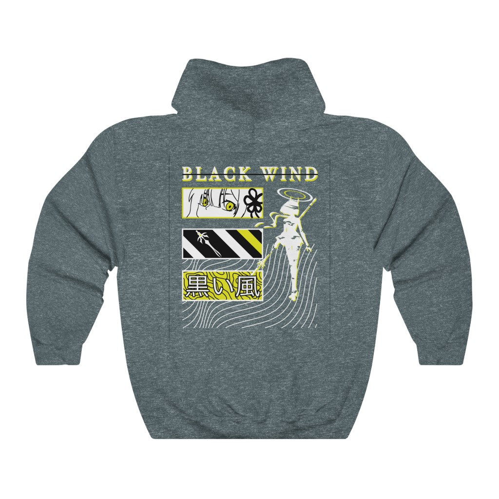 Black Wind Graphic - Unisex Heavy Blend™ Hooded Sweatshirt