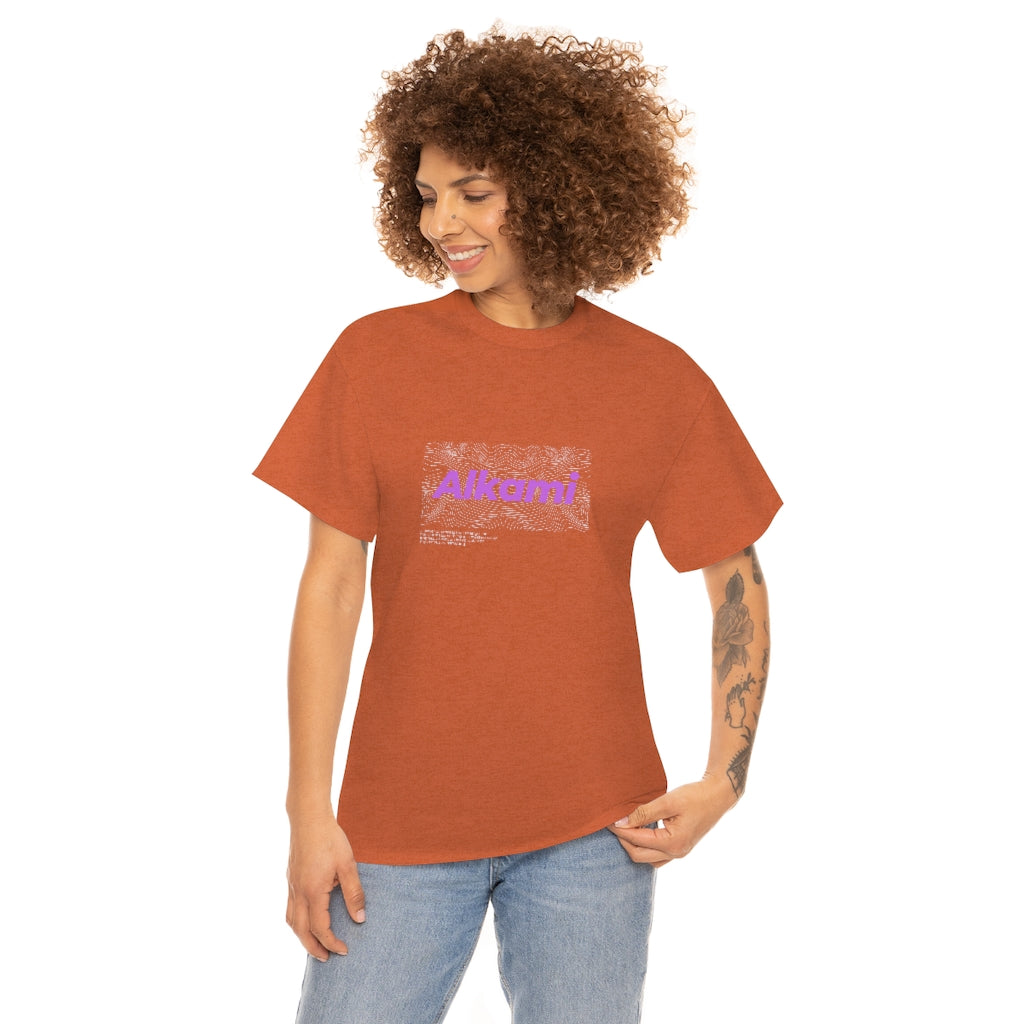 Neon Topography Logo - Purple - Unisex Heavy Cotton Tee