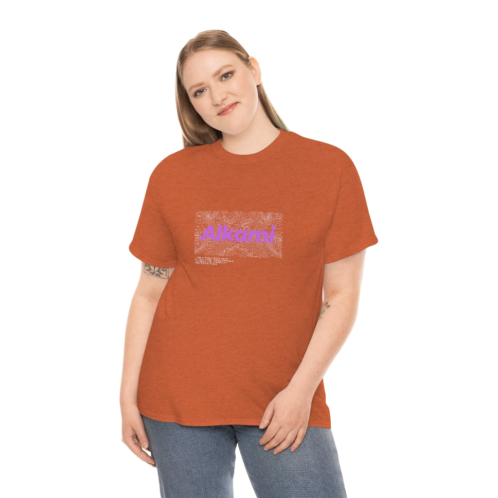 Neon Topography Logo - Purple - Unisex Heavy Cotton Tee