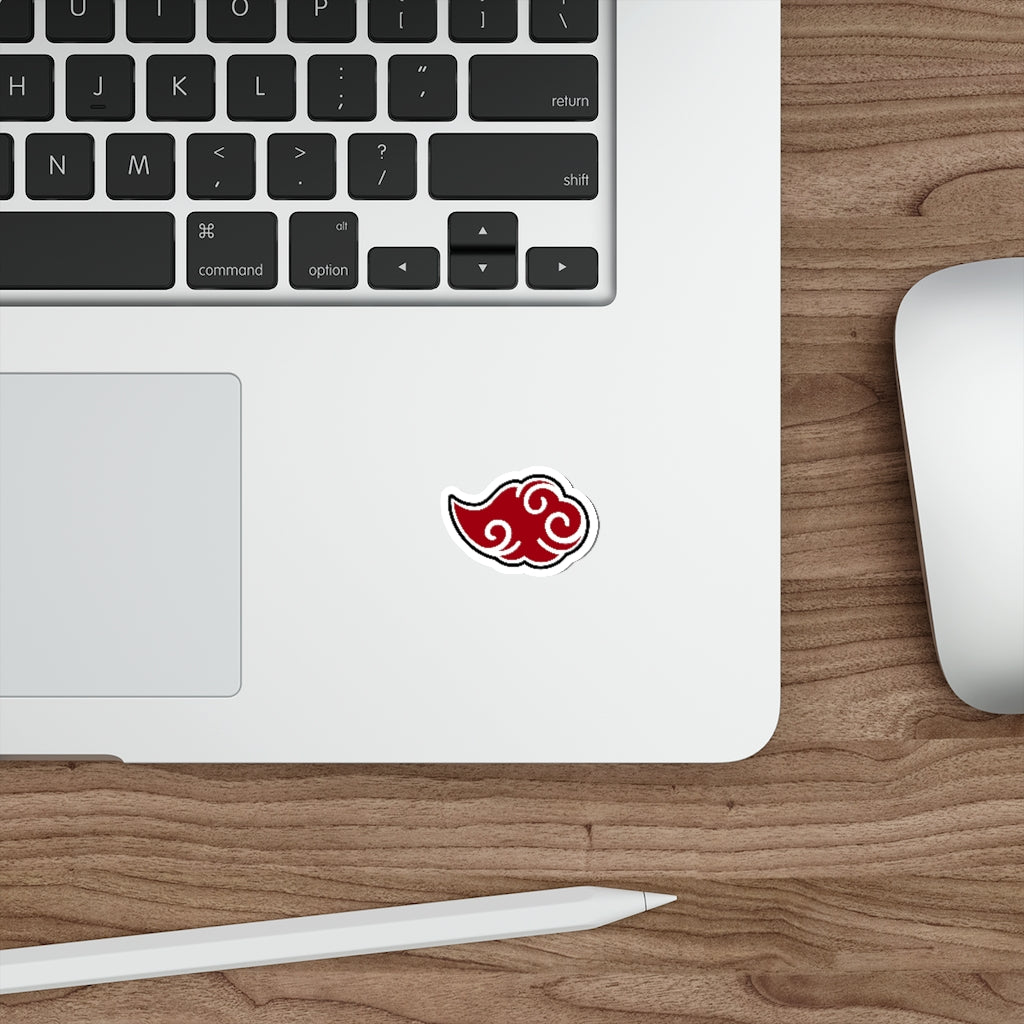 Red Swirling Cloud - Die-Cut Stickers