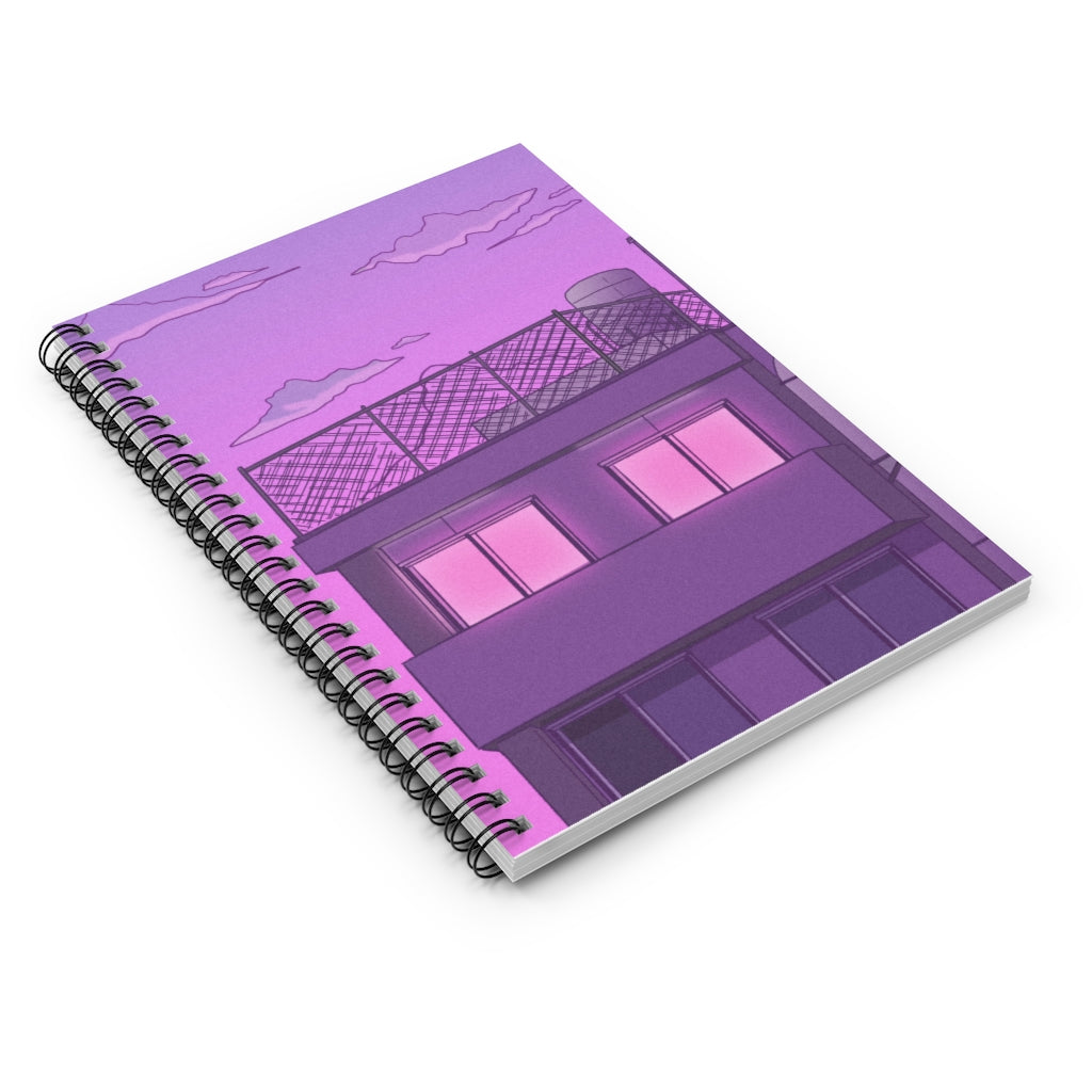 Sunset Building - Spiral Notebook