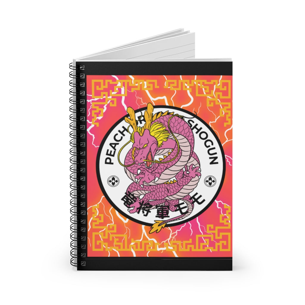 Peach Dragon Shogun - Spiral Notebook