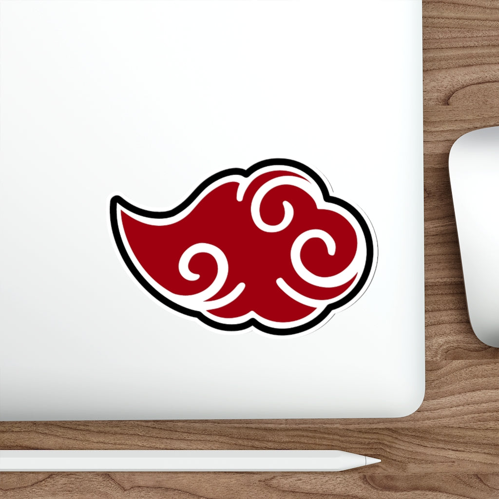 Red Swirling Cloud - Die-Cut Stickers