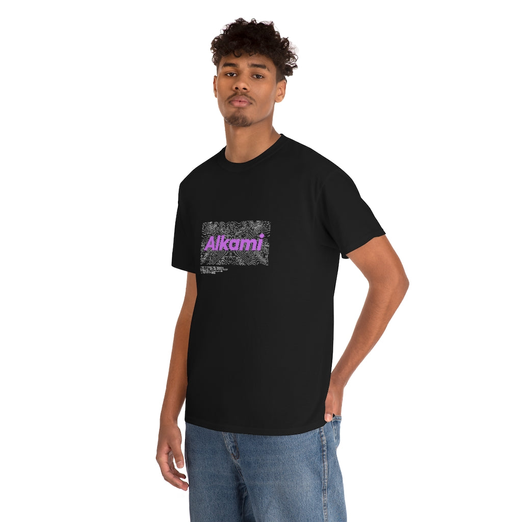 Neon Topography Logo - Purple - Unisex Heavy Cotton Tee