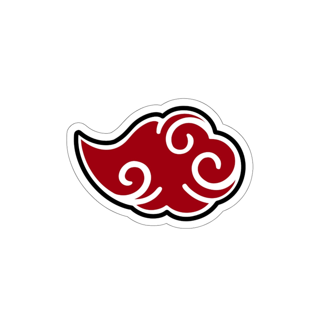 Red Swirling Cloud - Die-Cut Stickers