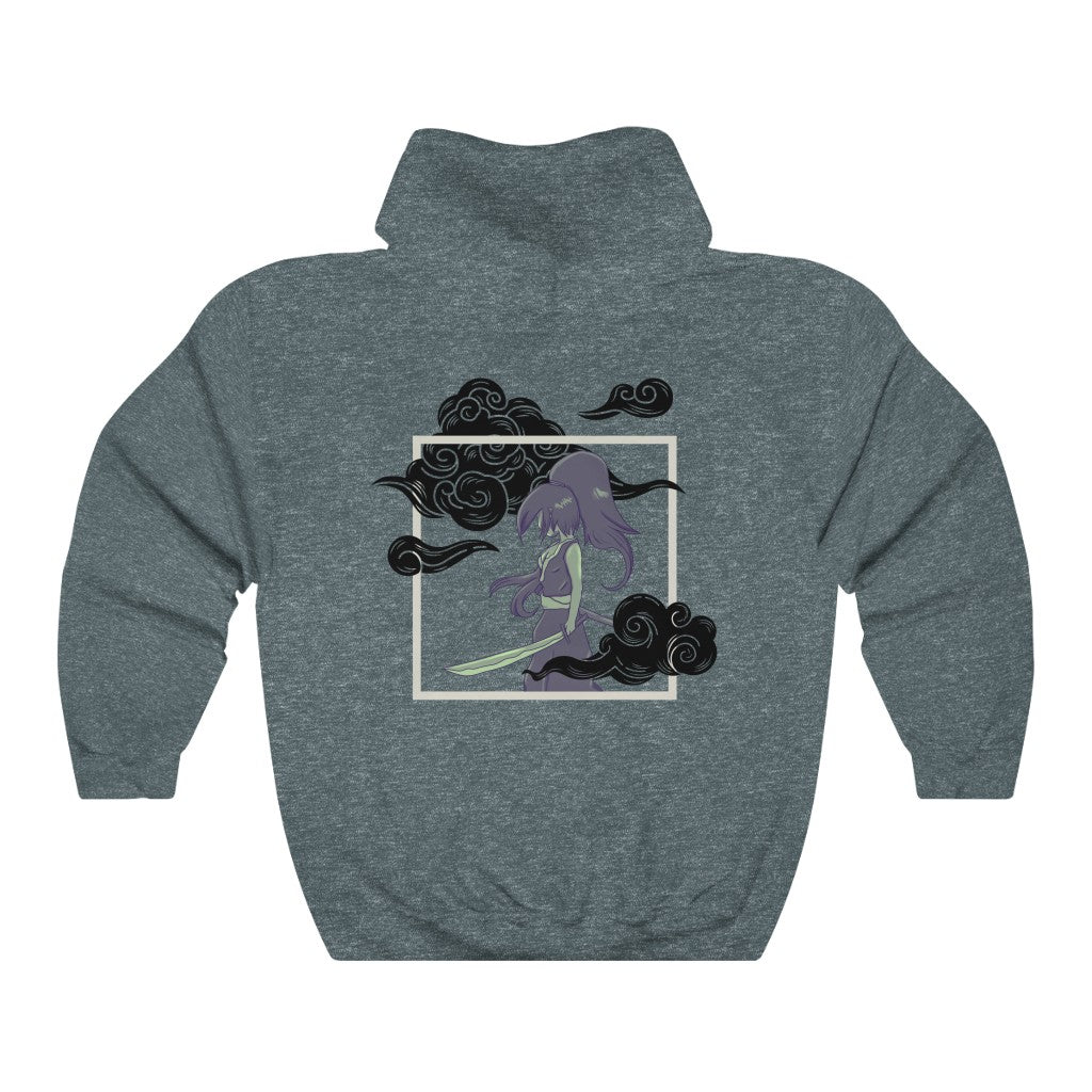 Lady Swordsman in the Fog - Unisex Heavy Blend™ Hooded Sweatshirt