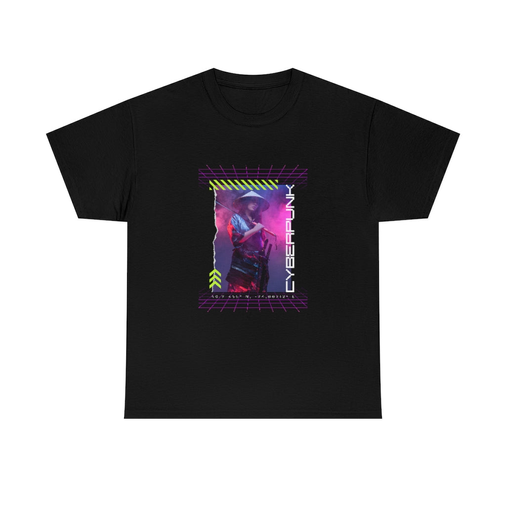 Cyberpunk Samurai Graphic - Unisex Heavy Cotton Tee